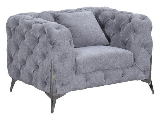 AWST Armchair Paris Grey Chesterfield Style Armchair