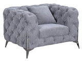 AWST Armchair Paris Grey Chesterfield Style Armchair