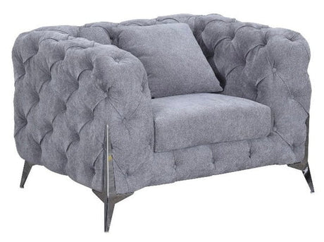 AWST Armchair Paris Grey Chesterfield Style Armchair