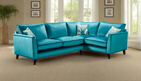 Lebus Corner Sofa Peacock / Oak Pasha Right Hand Facing Corner Sofa