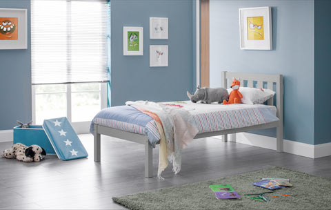 Luna 90cm Single Bed - Dove Grey