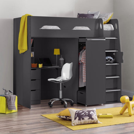 Julian Bowen Anthracite Pegasus High Sleeper - Julian Bowen