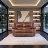 Your Home Essentials 2 Seater Sofa Pellini Mid Tan Leather 2 Seater Electric Recliner Sofa