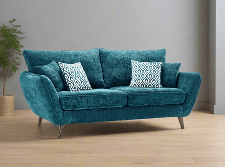 Lebus 2 Seater Sofa Teal / Oak Perth 2 Seater Sofa