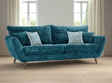 Lebus 4 Seater Sofa Teal / Oak Perth 4 Seater Sofa