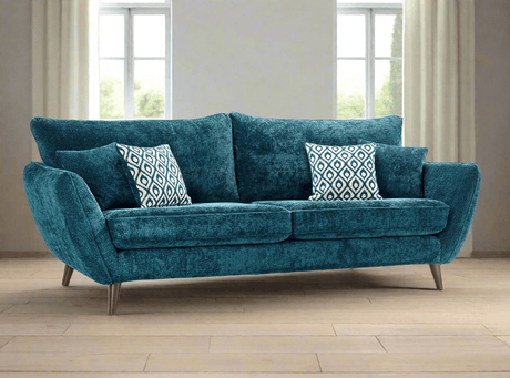 Lebus 4 Seater Sofa Teal / Oak Perth 4 Seater Sofa
