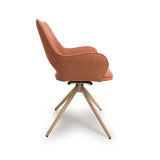 Furniture Link Dining Chair Perth Easy Clean Brick Fabric Swivel Chair (Sold in Pairs)