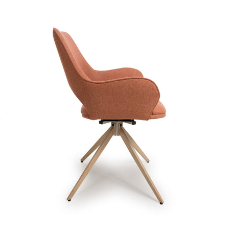 Furniture Link Dining Chair Perth Easy Clean Brick Fabric Swivel Chair (Sold in Pairs)