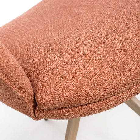 Furniture Link Dining Chair Perth Easy Clean Brick Fabric Swivel Chair (Sold in Pairs)