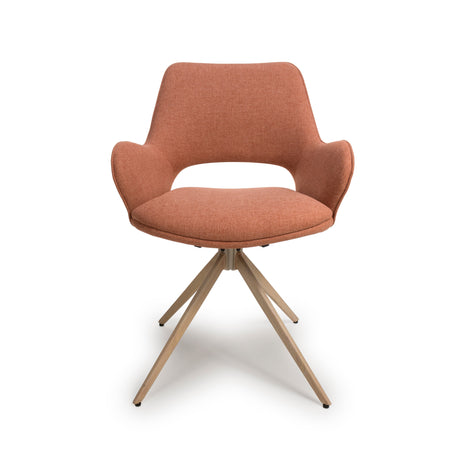 Furniture Link Dining Chair Perth Easy Clean Brick Fabric Swivel Chair (Sold in Pairs)