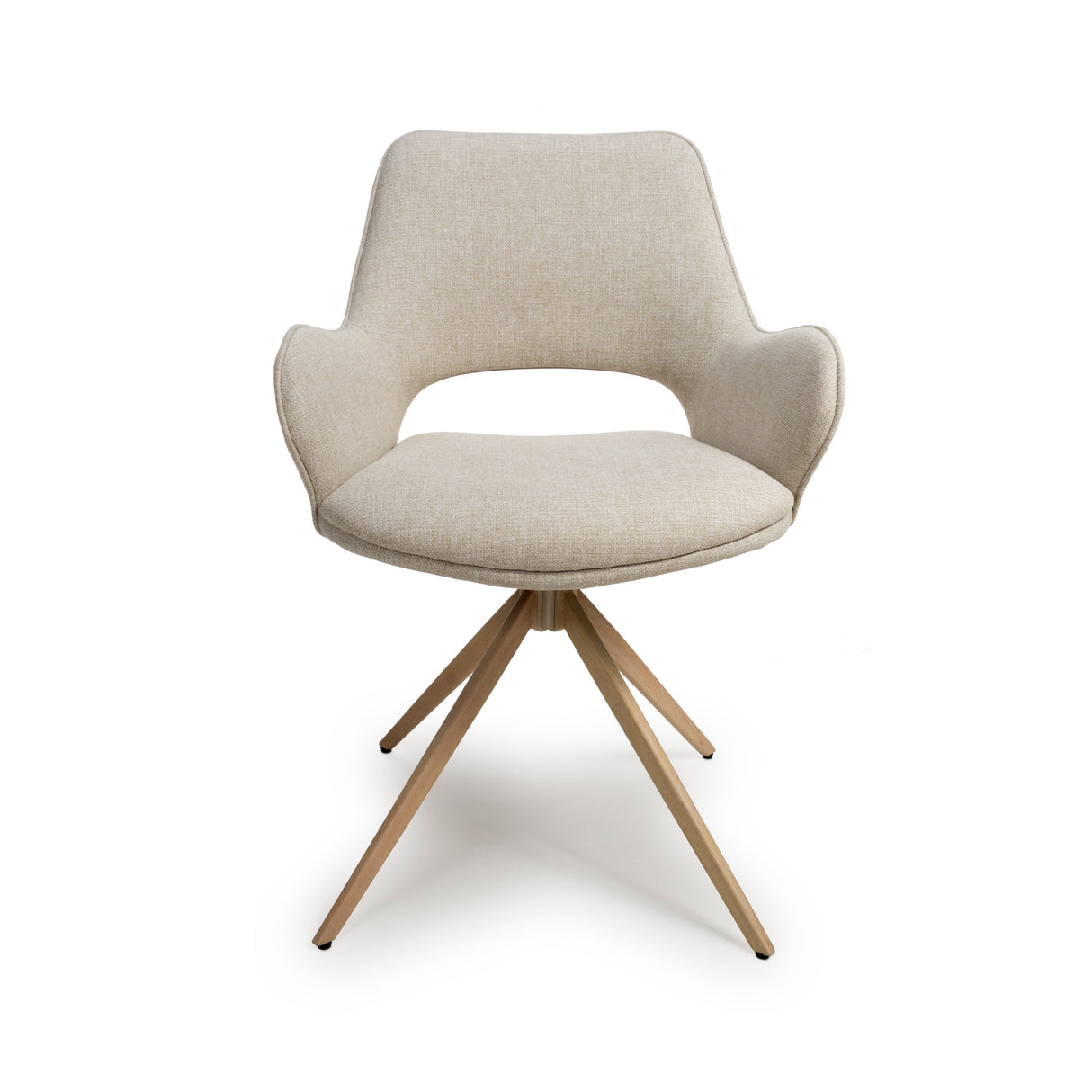 Furniture Link Dining Chair Perth Easy Clean Natural Fabric Swivel Chair (Sold in Pairs)
