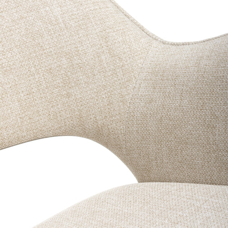 Furniture Link Dining Chair Perth Easy Clean Natural Fabric Swivel Chair (Sold in Pairs)