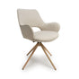 Furniture Link Dining Chair Perth Easy Clean Natural Fabric Swivel Chair (Sold in Pairs)