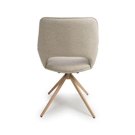 Furniture Link Dining Chair Perth Easy Clean Natural Fabric Swivel Chair (Sold in Pairs)