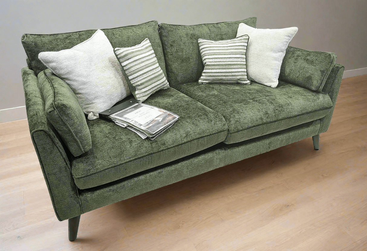 Lebus Sofa Olive / Oak Petra 2 Seater Sofa