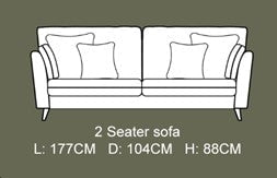 Lebus Sofa Petra 2 Seater Sofa