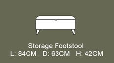 Lebus Foot Stool Petra Storage Foot Stool