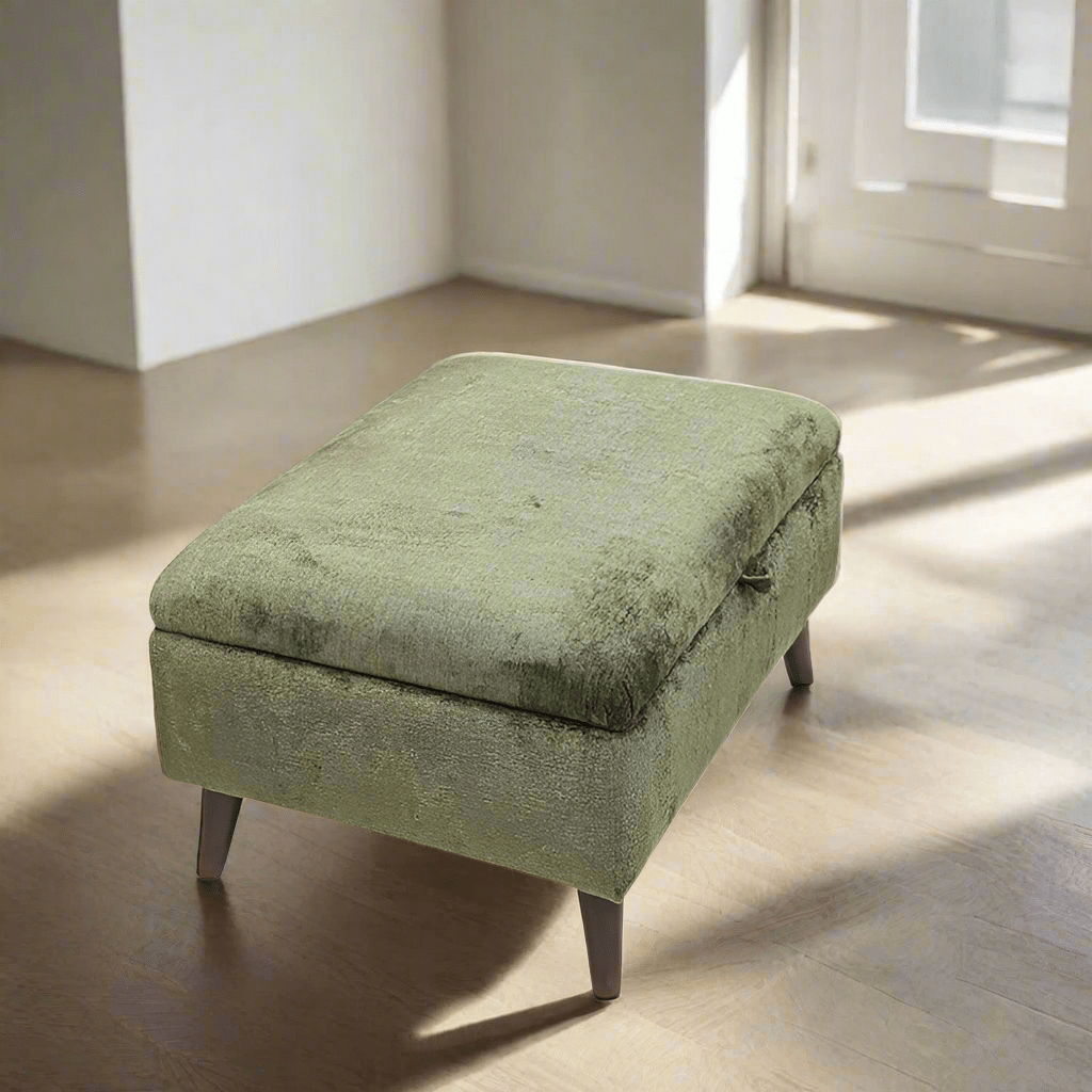 Lebus Foot Stool Olive / Oak Petra Storage Foot Stool