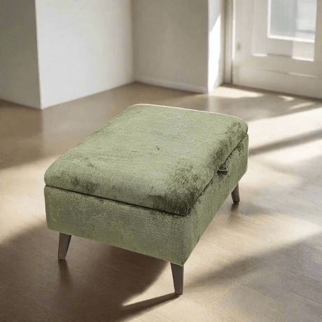 Lebus Foot Stool Olive / Oak Petra Storage Foot Stool