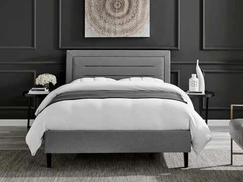 Picasso Grey Fabric Bed