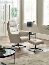 Julian Bowen Reclining Chair Priya Chair and Stool - Grey