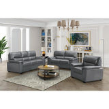 Heartlands Furniture Leather Armchair Grey Rachel Faux Leather Armchair