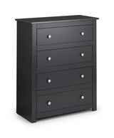 Julian Bowen Chests Radley 4 Drawer Chest - Anthracite