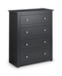Julian Bowen Chests Radley 4 Drawer Chest - Anthracite