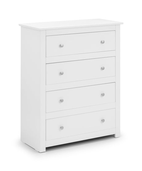 Julian Bowen Chests Radley 4 Drawer Chest - Surf White