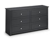 Julian Bowen Chests Radley 6 Drawer Chest - Anthracite
