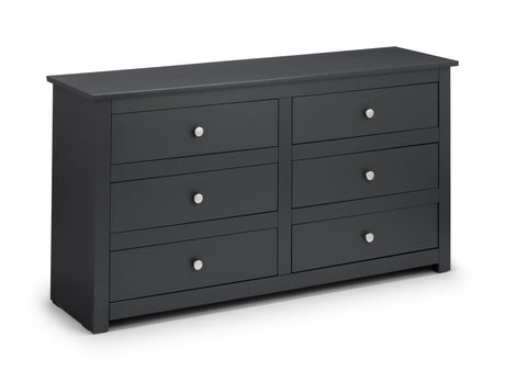 Julian Bowen Chests Radley 6 Drawer Chest - Anthracite