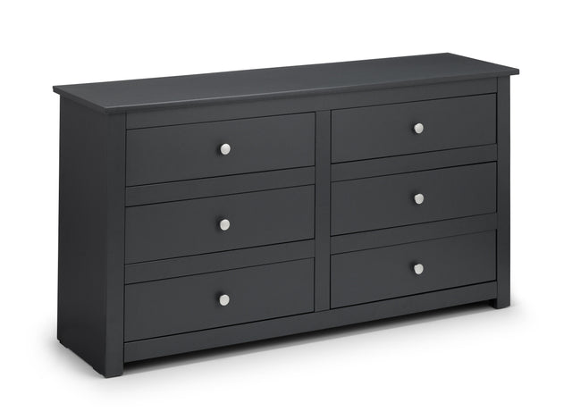 Julian Bowen Chests Radley 6 Drawer Chest - Anthracite
