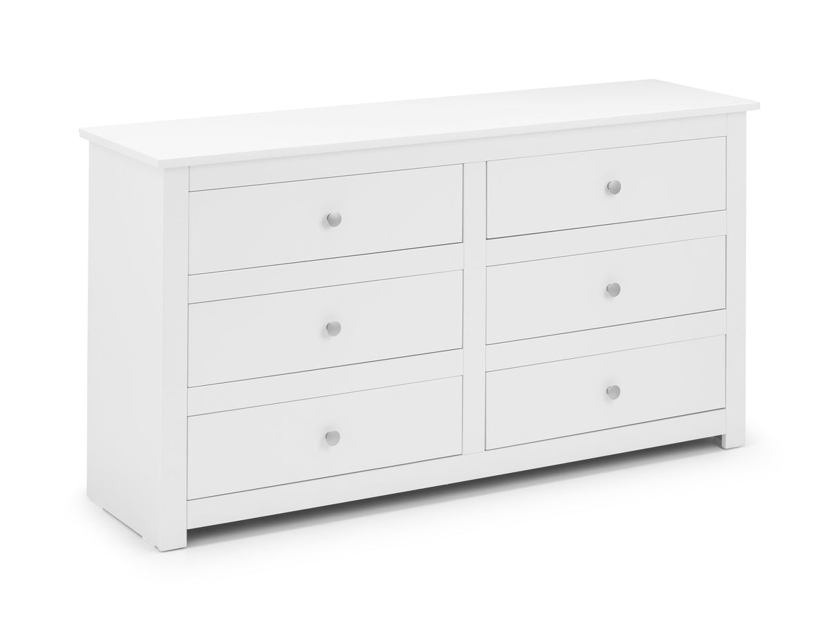 Julian Bowen Chests Radley 6 Drawer Chest - Surf White