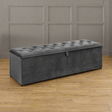 Julian Bowen Storage Benches Ravello Blanket Box Dark Grey Velvet