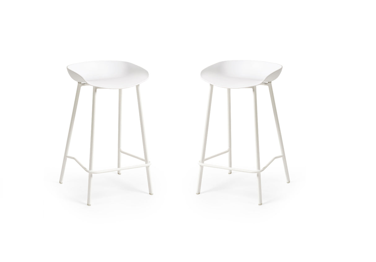 Julian Bowen Bar Stools Renzo Bar Stool White - Sold in pairs