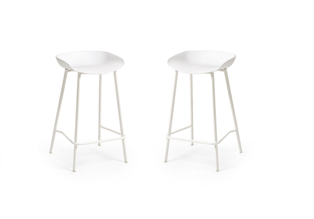 Julian Bowen Bar Stools Renzo Bar Stool White - Sold in pairs