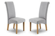 Julian Bowen Dining Chairs Rio Scrollback Fabric Chairs - Sold in pairs