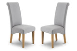 Julian Bowen Dining Chairs Rio Scrollback Fabric Chairs - Sold in pairs