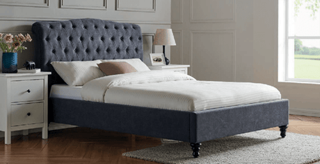 Limelight Rosa Bed Frame Single (90cm) Rosa Dark Grey Fabric Bed