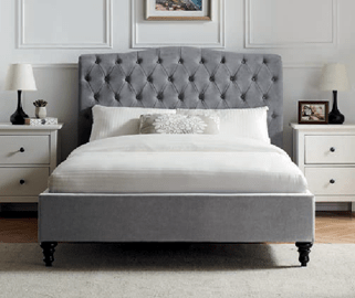 Limelight Rosa Ottoman Bed Frame Rosa Light Grey Fabric Ottoman Storage Bed