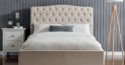 Limelight Rosa Ottoman Bed Frame Rosa Natural Fabric Ottoman Storage Bed