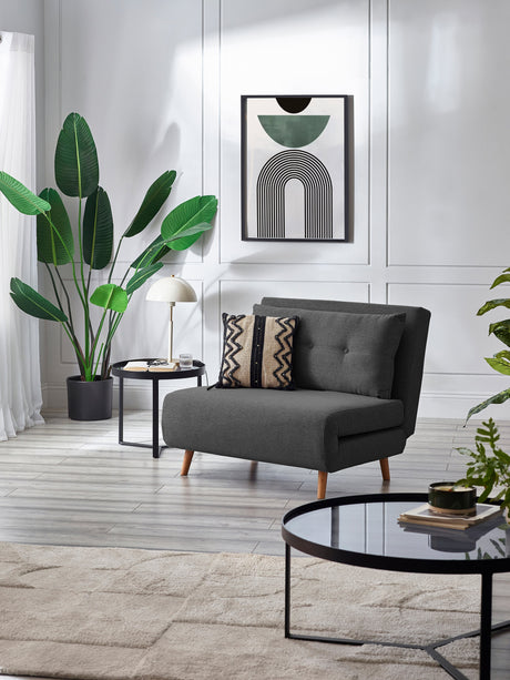 Julian Bowen Sofa Beds Rowan Single Sofabed - Mid Grey