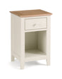 Julian Bowen Bedside Salerno Shaker Ivory/ Oak 1 Drawer Bedside