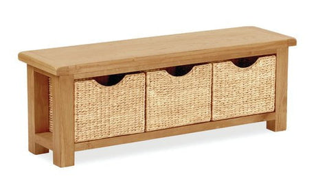 Global Home Furniture Bench Salisbury Bench With Baskets