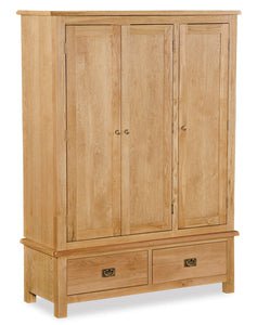Global Home Furniture Wardrobe Salisbury Lite Triple Wardrobe