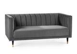 Julian Bowen Sofas Salma Scalloped Back 2 Seater - Grey