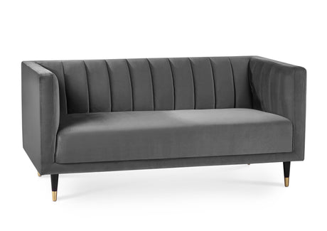 Julian Bowen Sofas Salma Scalloped Back 2 Seater - Grey