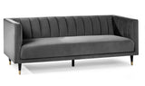 Julian Bowen Sofas Salma Scalloped Back 3 Seater- Grey
