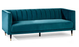 Julian Bowen Sofas Salma Scalloped Back 3 Seater - Teal