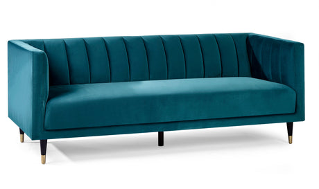 Julian Bowen Sofas Salma Scalloped Back 3 Seater - Teal